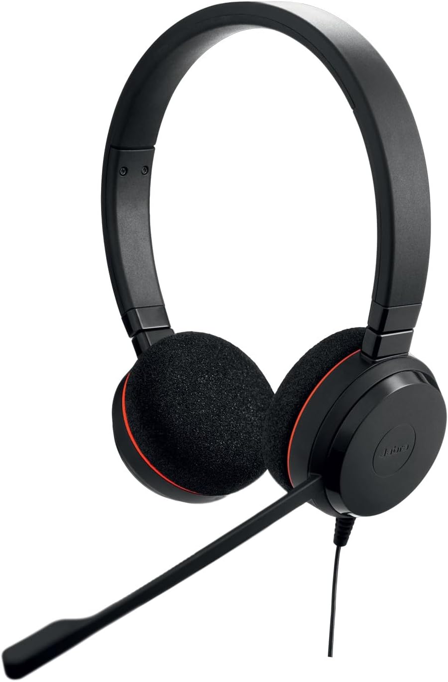 Jabra Evolve 20 Stereo Headset - Microsoft Certified Headphones for VoIP Softphone with Passive Noise Cancelling - USB-C/A - Black