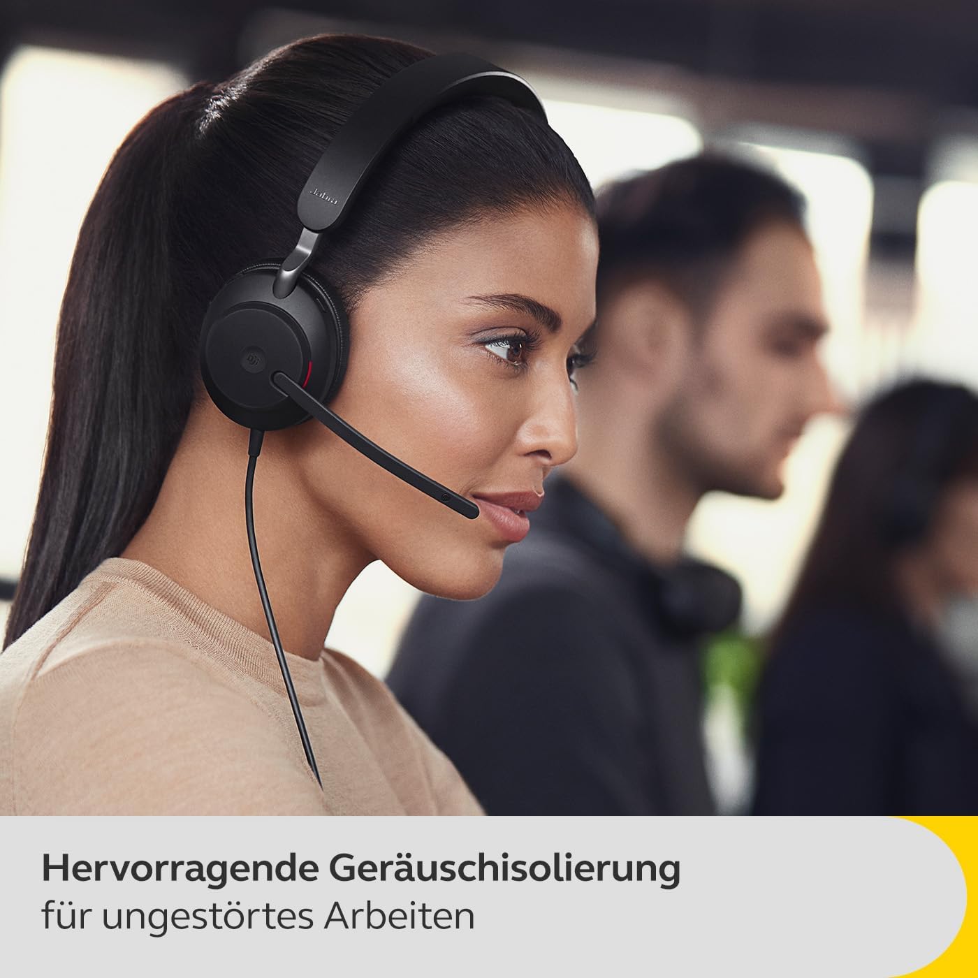 Jabra Evolve2 40 SE Wired Noise-Cancelling Stereo Headset With 3-Mic Call Technology and USB-C Cable - Works with all Leading Unified Communications Platforms such as Zoom and Google Meet - Black